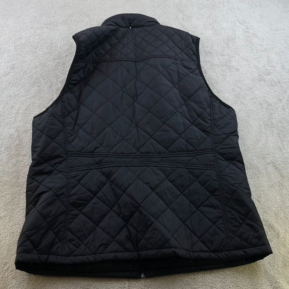 Fuinloth Women's Quilted Vest Size XL Full Zip Gilet Padded Stand Collar Black - Picture 11 of 12